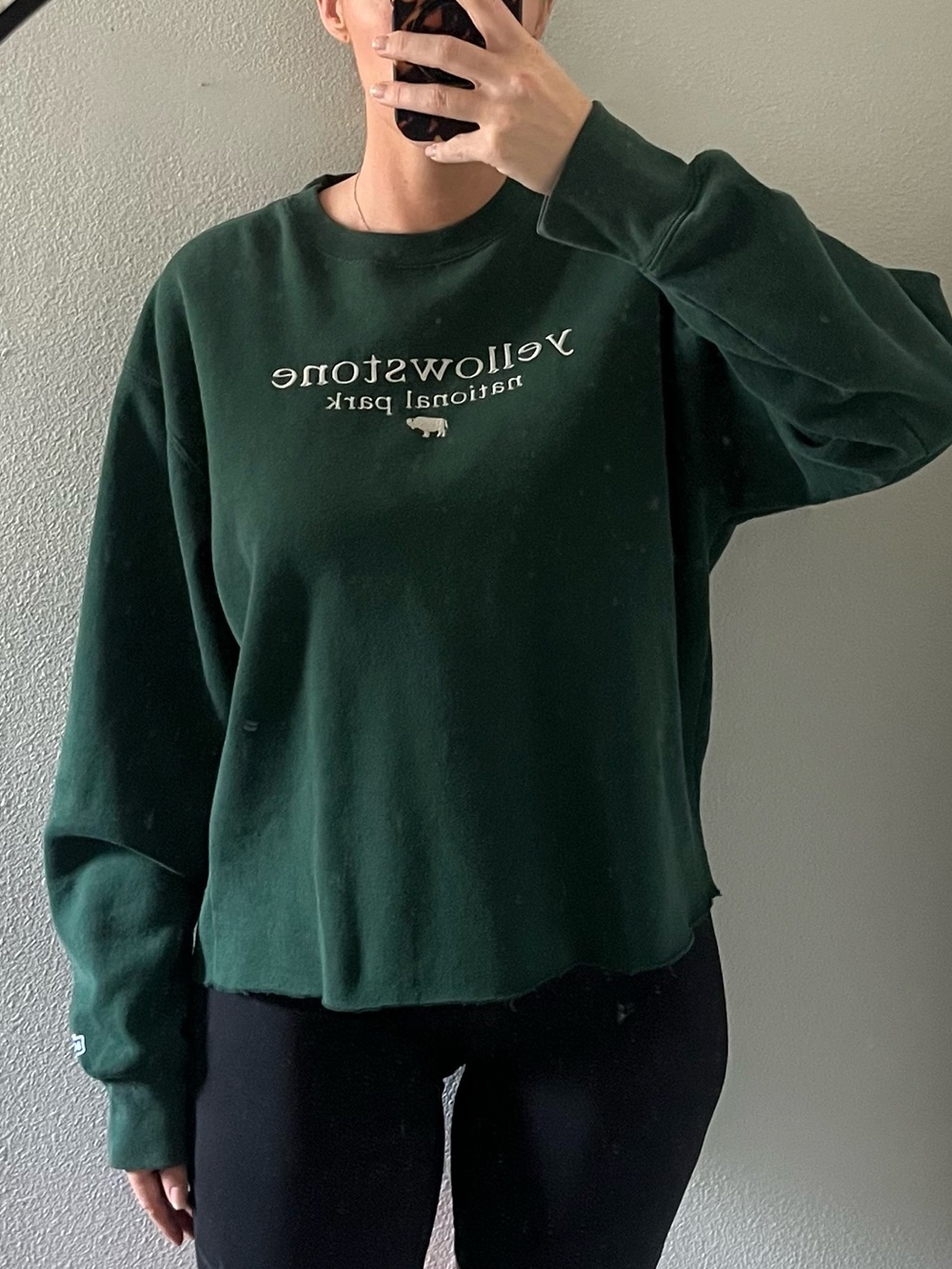 Green yellowstone sweatshirt